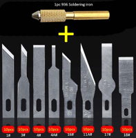 936 style hot knife -- clamp + knives