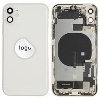 Rear Cover (Pulled C) incl. small parts - White, For iPhone 11