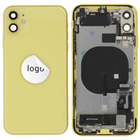 Rear Cover (Pulled C) incl. small parts - Yellow, For iPhone 11