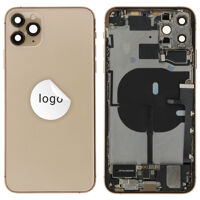 Rear Cover (Pulled C) incl. small parts - Gold, For iPhone 11 Pro Max
