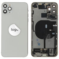 Rear Cover (Pulled A) incl. small parts - Silver, For iPhone 11 Pro Max