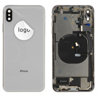 Rear Cover (Pulled C) incl. small parts - Silver, For iPhone XS Max